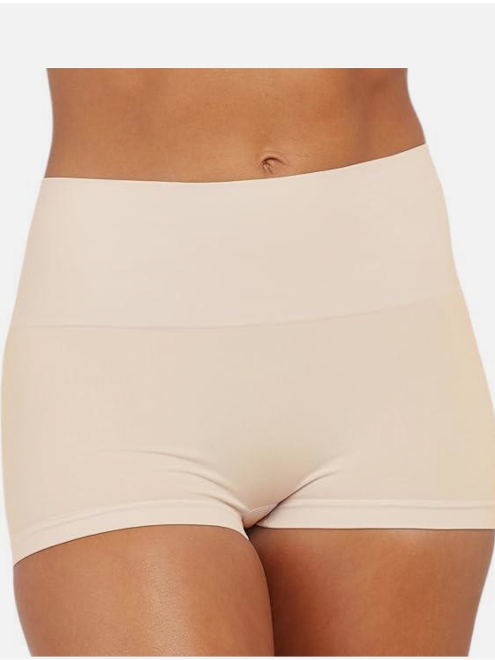 SPANX Women's Everyday Shaping Seamless Boyshort Panties Soft Nude Size Small